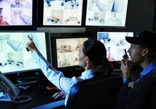 AI Surveillance System Monitoring Interface Smart Office & Business IT Modernization