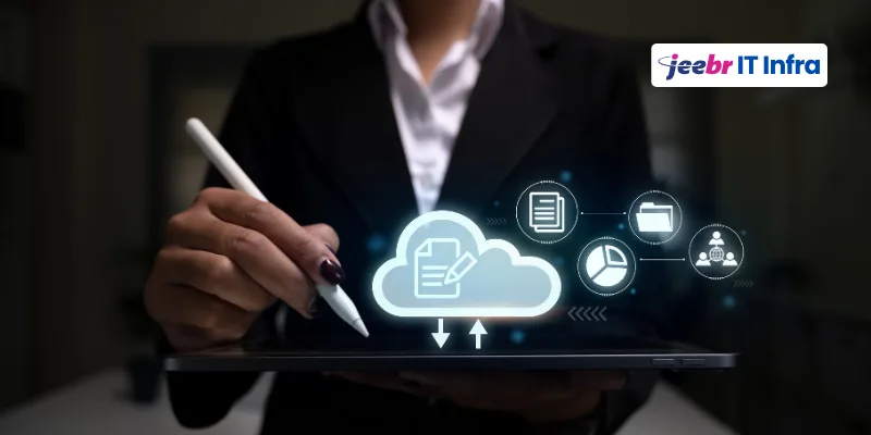 Enterprise infrastructure modernization — cloud and hybrid systems graphic