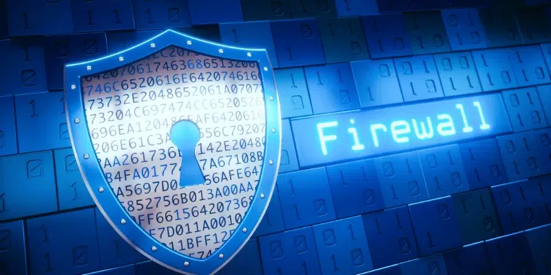 Next-generation firewall concept with AI-driven cybersecurity protection